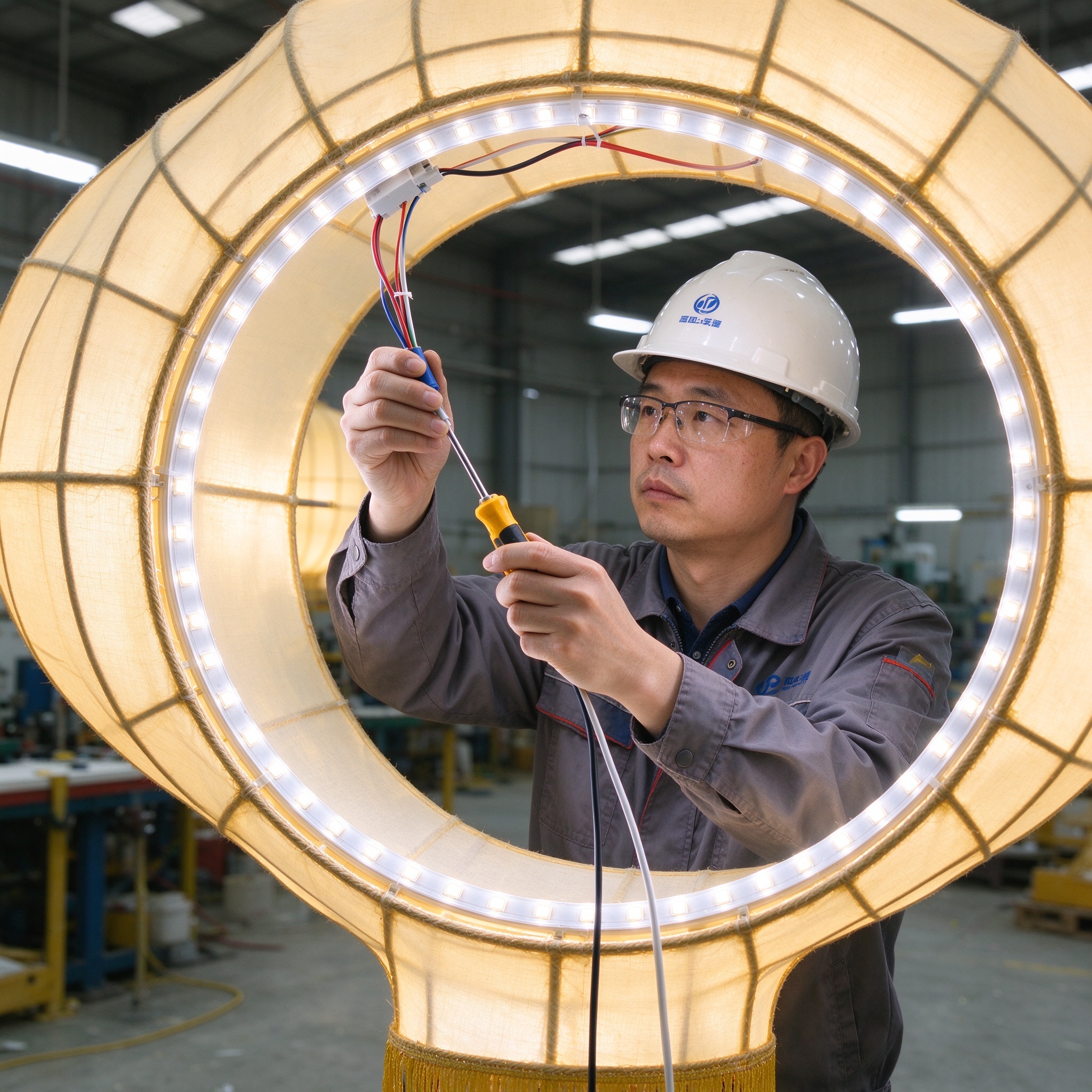 Quality inspection of LED lights in the factory