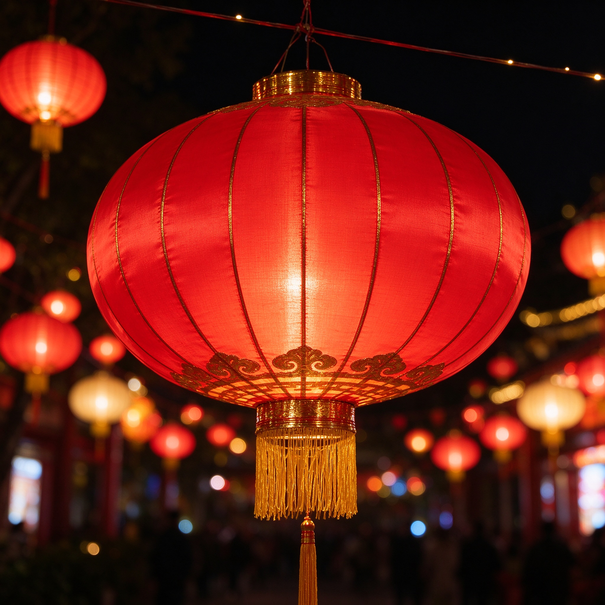 Red Round Lantern — Traditional Lanterns