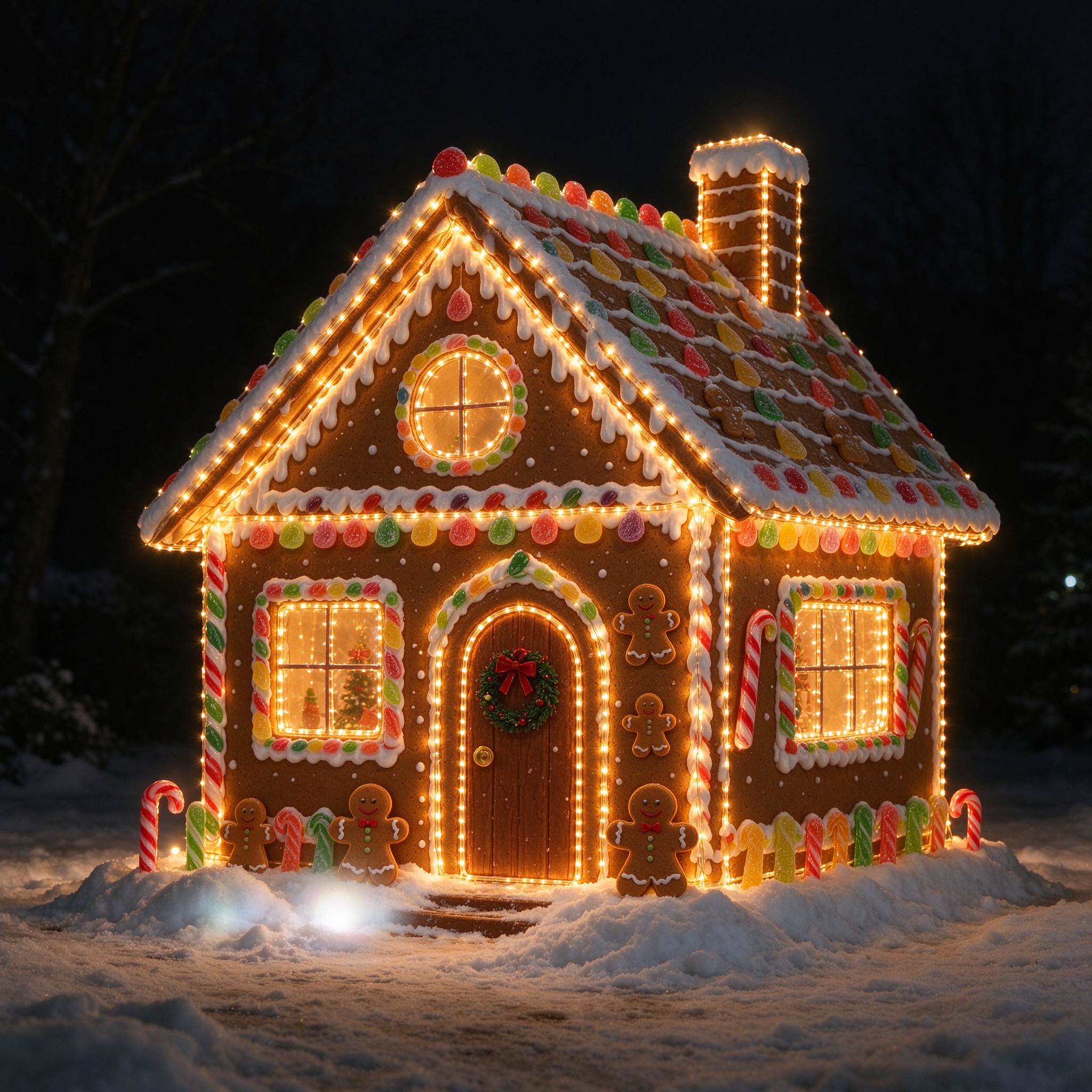 Gingerbread House Lantern — Christmas Theme