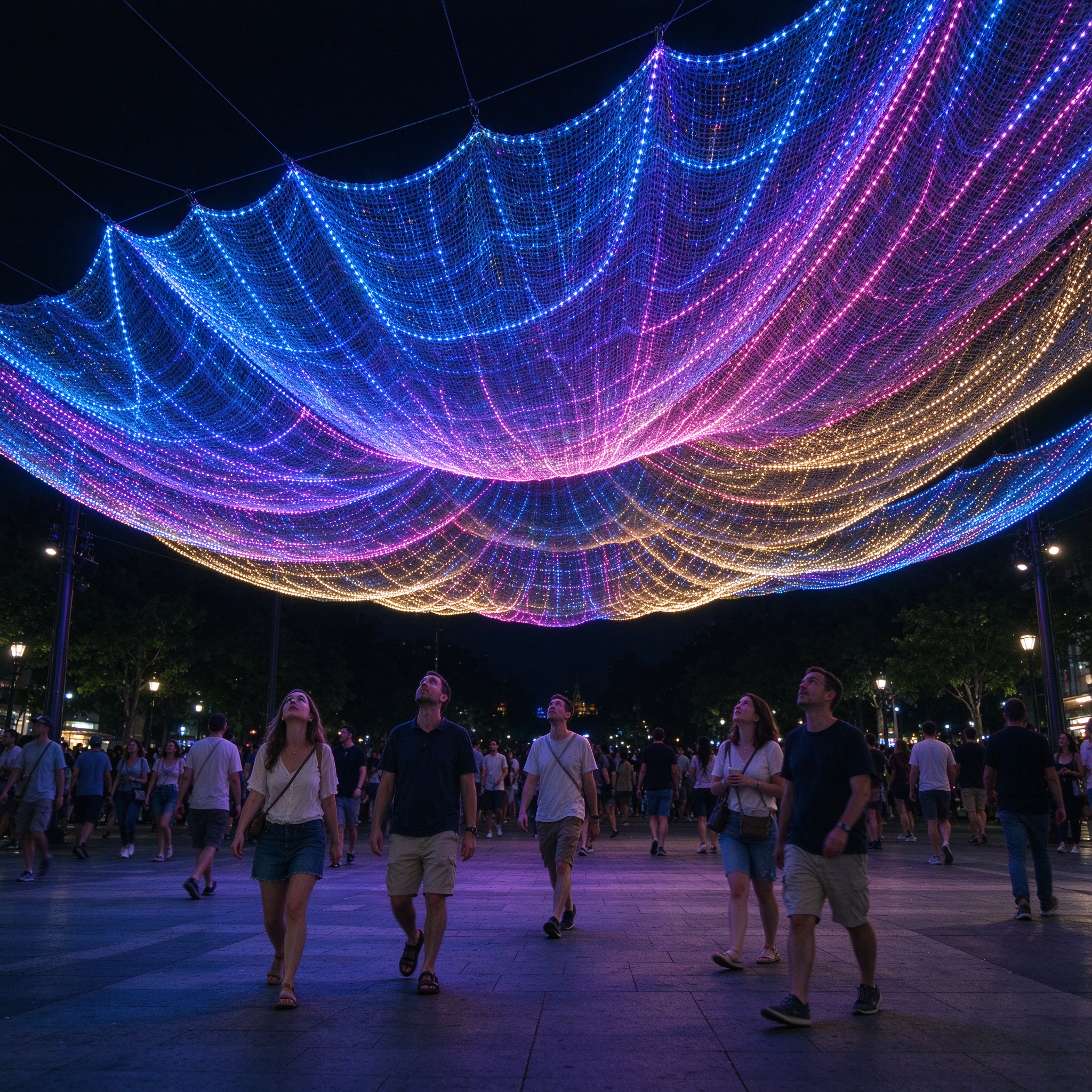 Color-Changing Canopy — Interactive Installations