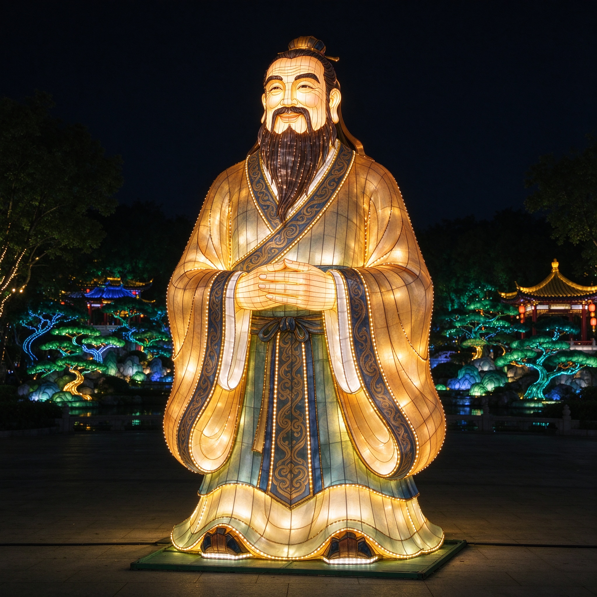 Confucius Figurine Lantern — Figurative Lanterns